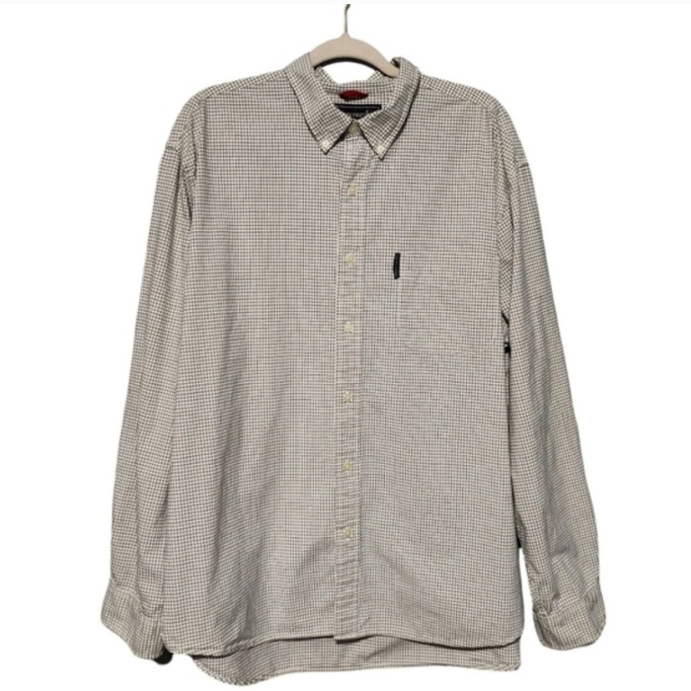 ABERCROMBIE FITCH Mens Button Down Shirt Extra Large Cream Preppy Y2K - Picture 2 of 13